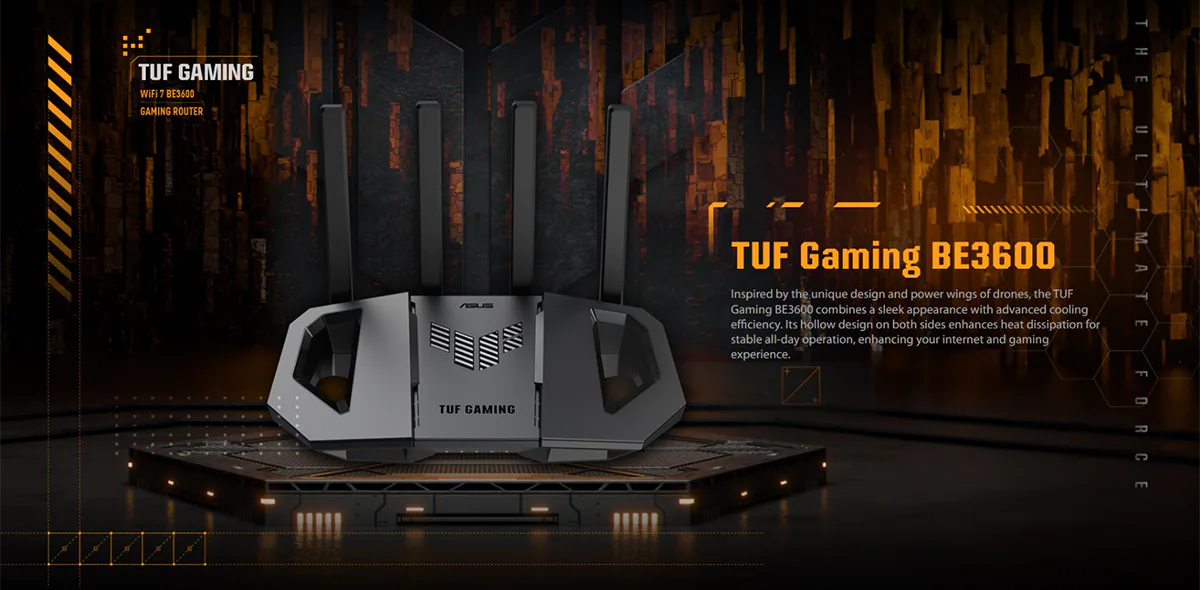 ASUS TUF Gaming BE3600 (TUF-BE3600) Dual Band WiFi 7 Gaming Router Price in BD